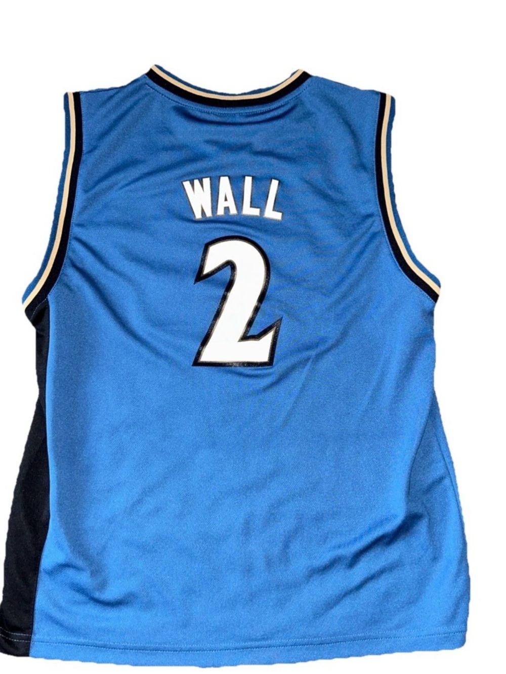 Vintage Adidas Washington Wizards NBA John Wall Youth  Large Jersey Blue Y2K